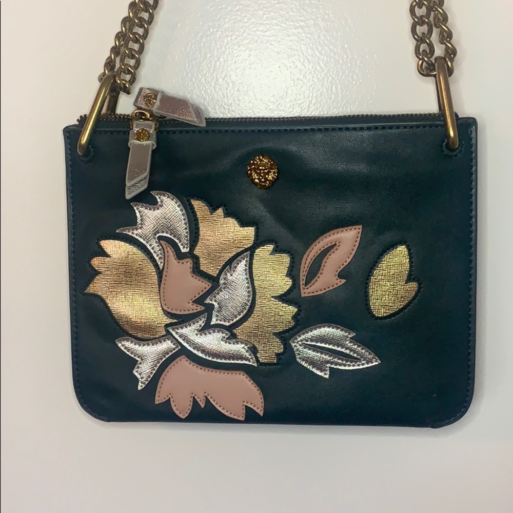 Anne Klein gold and silver straps crossbody bag